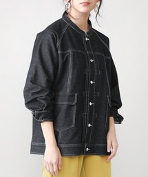 カットデニムAラインジャケット