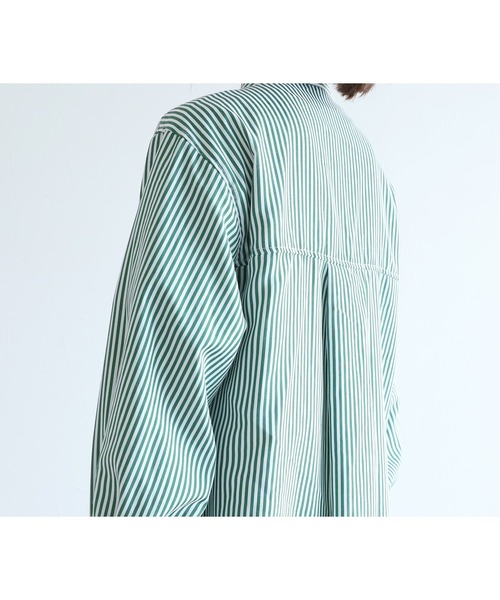 reca（レカ）の「バンドカラーストライプシャツ（シャツ/ブラウス