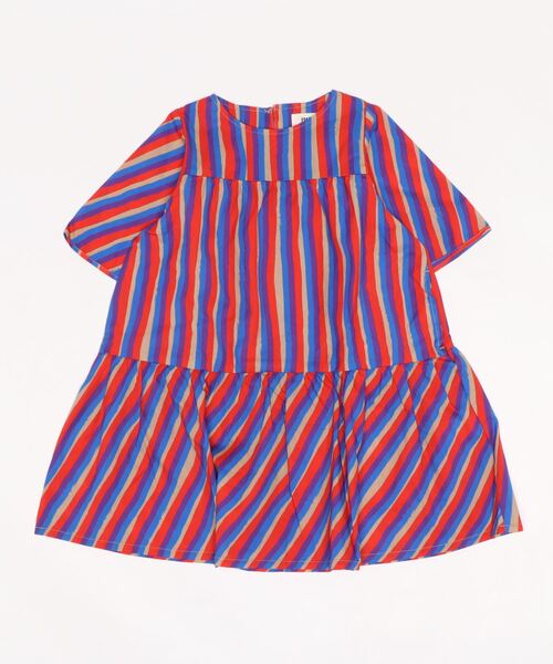 HOGAN RANCH WEAR（ホーガンランチウエア）の「ソウガラティアード半袖ワンピース(kids/S～LL)（ワンピース・キッズ・オレンジ/マルチ/ストライプ・LL/S/M/L）」の3枚目の写真
