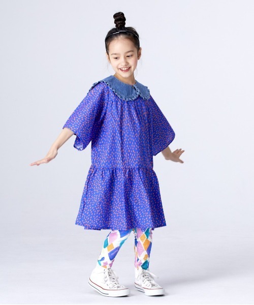 HOGAN RANCH WEAR（ホーガンランチウエア）の「ソウガラティアード半袖ワンピース(kids/S～LL)（ワンピース・キッズ・オレンジ/マルチ/ストライプ・LL/S/M/L）」の2枚目の写真