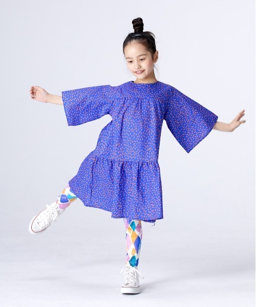 HOGAN RANCH WEAR（ホーガンランチウエア）の「ソウガラティアード半袖ワンピース(kids/S～LL)（ワンピース・キッズ・オレンジ/マルチ/ストライプ・LL/S/M/L）」の5枚目の写真