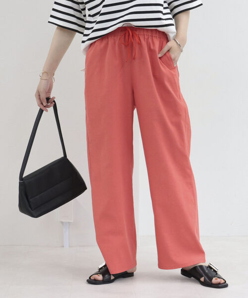 fredy emue（フレディエミュ）の「[新色追加]ドライオックス セミワイドパンツ（その他パンツ・レディース・ピンク/カーキ/オフホワイト/ブラック/グリーン/オレンジ/ブルー・36/38）」の7枚目の写真