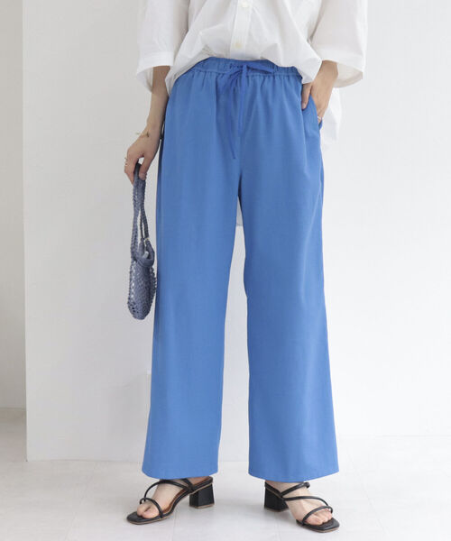 fredy emue（フレディエミュ）の「[新色追加]ドライオックス セミワイドパンツ（その他パンツ・レディース・ピンク/カーキ/オフホワイト/ブラック/グリーン/オレンジ/ブルー・36/38）」の5枚目の写真