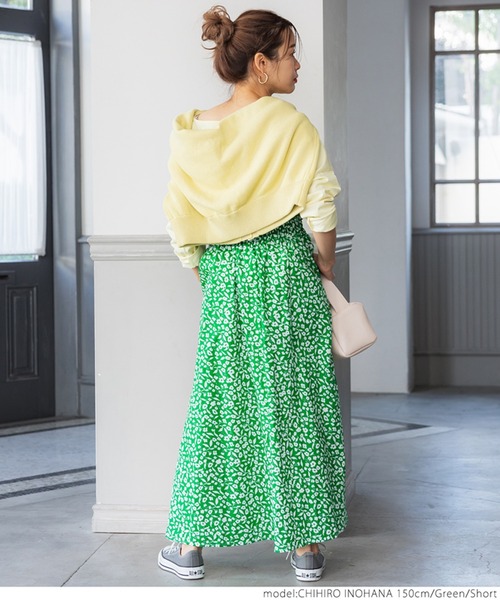 coca（coca）（コカ）の「シルエットフラワースカート（スカート・レディース・グリーン・SHORT/LONG）」の11枚目の写真