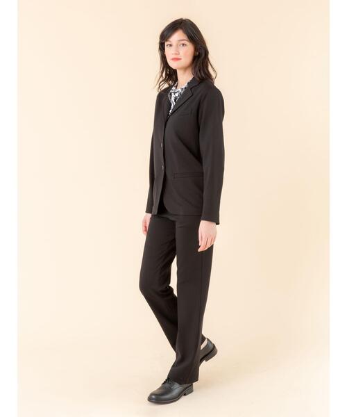 ★新品タグ付★アニエスベー ミラノジャージーテーラードジャケット 黒 agnes b.（アニエスベー）の「JHJ5 VESTE ミラノジャージー