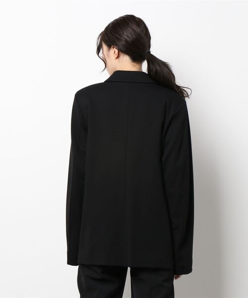 ★新品タグ付★アニエスベー ミラノジャージーテーラードジャケット 黒 agnes b.（アニエスベー）の「JHJ5 VESTE ミラノジャージー