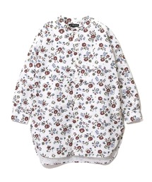 CUBE SUGAR（キューブシュガー）の「CUBE SUGAR/キューブシュガー　総柄シャンブレースタンドカラーチュニック（チュニック・レディース）」