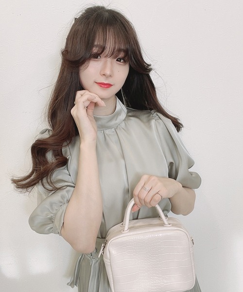 TITTY&CO.（ティティーアンドコー）の「【TITTY&CO.】【新色追加】バルーン袖リボンブラウス（シャツ/ブラウス・レディース・アイボリー/ミント/ホワイト/モカ/ブラック・FREE）」の5枚目の写真