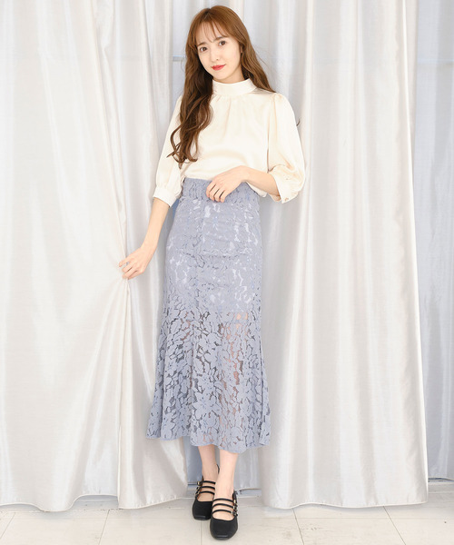 TITTY&CO.（ティティーアンドコー）の「【TITTY&CO.】【新色追加】バルーン袖リボンブラウス（シャツ/ブラウス・レディース・アイボリー/ミント/ホワイト/モカ/ブラック・FREE）」の21枚目の写真