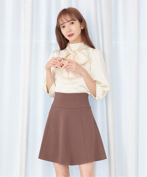 TITTY&CO.（ティティーアンドコー）の「【TITTY&CO.】【新色追加】バルーン袖リボンブラウス（シャツ/ブラウス・レディース・アイボリー/ミント/ホワイト/モカ/ブラック・FREE）」の8枚目の写真