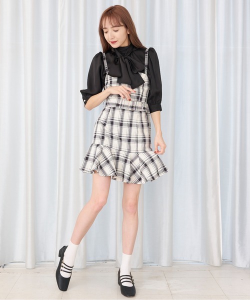 TITTY&CO.（ティティーアンドコー）の「【TITTY&CO.】【新色追加】バルーン袖リボンブラウス（シャツ/ブラウス・レディース・アイボリー/ミント/ホワイト/モカ/ブラック・FREE）」の11枚目の写真