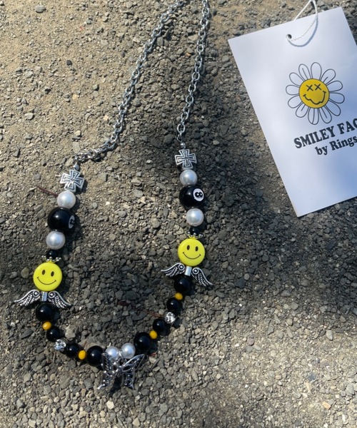 SMILEY FACE（スマイリーフェイス）の「SMILEY FACE（スマイリーフェイス）ハンドメイド シルバー×スマイルビーズネックレス メンズ レディース ユニセックス（ネックレス・メンズ・A/B/C/D/E/F/クリア/ブラック系その他・FREE）」の17枚目の写真