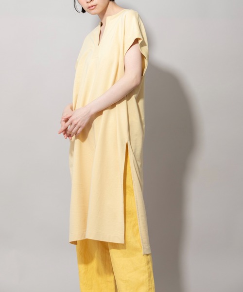 Munich(ミューニック)の「コットンライトインレーサイドスリットプルオーバー(Tシャツ/カットソー・レディース・ホワイト/ブラック/カーキ/ピンク/イエロー・FREE)」の19枚目の写真