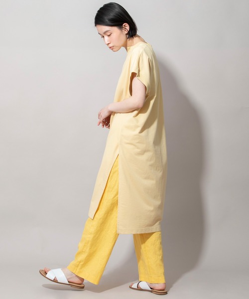 Munich(ミューニック)の「コットンライトインレーサイドスリットプルオーバー(Tシャツ/カットソー・レディース・ホワイト/ブラック/カーキ/ピンク/イエロー・FREE)」の16枚目の写真