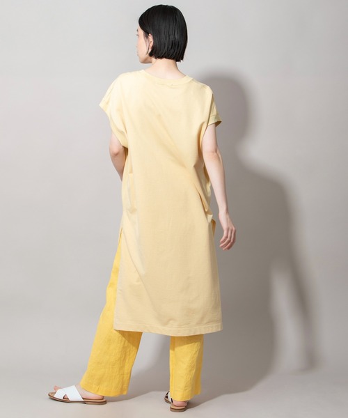 Munich(ミューニック)の「コットンライトインレーサイドスリットプルオーバー(Tシャツ/カットソー・レディース・ホワイト/ブラック/カーキ/ピンク/イエロー・FREE)」の17枚目の写真