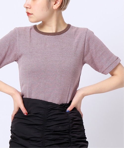 MILLER(ミラー)の「【MILLER/ミラー】ヘビーハリヌキリブTシャツ(Tシャツ/カットソー・レディース・ネイビー/イエロー/グリーン/バーガンディー・FREE)」の4枚目の写真