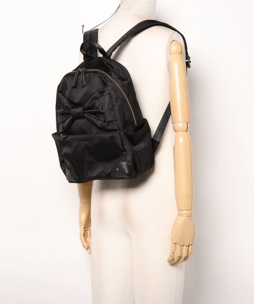 ☆axes femme☆ リボン付撥水ナイロンリュック 黒 axes femme｜リボン付撥水ナイロンリュック | Rakuten Fashion