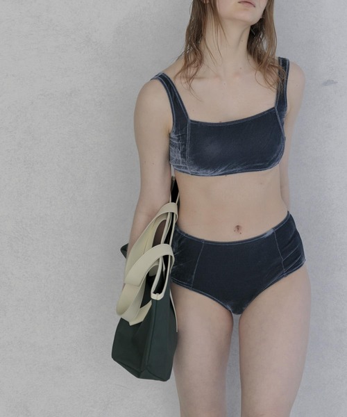 URBAN RESEARCH(アーバンリサーチ)の「Swim URBAN RESEARCH スイム ベロアハイウエストショーツ(水着・レディース・ブルー/ブラウン・SMALL/MEDIUM)」の7枚目の写真