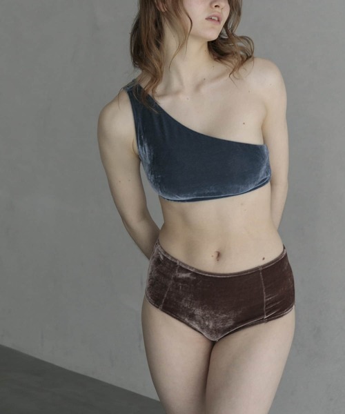URBAN RESEARCH(アーバンリサーチ)の「Swim URBAN RESEARCH スイム ベロアハイウエストショーツ(水着・レディース・ブルー/ブラウン・SMALL/MEDIUM)」の8枚目の写真