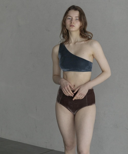 URBAN RESEARCH(アーバンリサーチ)の「Swim URBAN RESEARCH スイム ベロアハイウエストショーツ(水着・レディース・ブルー/ブラウン・SMALL/MEDIUM)」の12枚目の写真