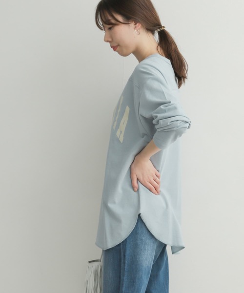 URBAN RESEARCH DOORS（アーバンリサーチドアーズ）の「カレッジプリント長袖Tシャツ（Tシャツ/カットソー・レディース・ライトブルー/オフホワイト/モカ・MEDIUM）」の20枚目の写真