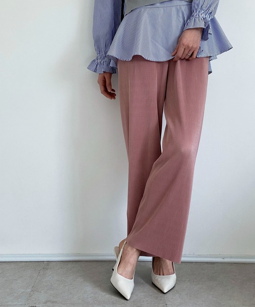 ottilie（オティーリエ）の「プリーツパンツ（その他パンツ・レディース・チャコールグレー/ブラック/ベージュ/サックスブルー/ピンク・FREE）」の5枚目の写真