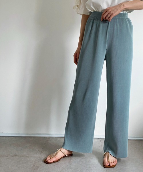 ottilie（オティーリエ）の「プリーツパンツ（その他パンツ・レディース・チャコールグレー/ブラック/ベージュ/サックスブルー/ピンク・FREE）」の16枚目の写真