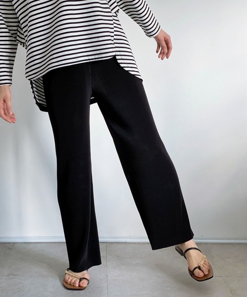 ottilie（オティーリエ）の「プリーツパンツ（その他パンツ・レディース・チャコールグレー/ブラック/ベージュ/サックスブルー/ピンク・FREE）」の6枚目の写真