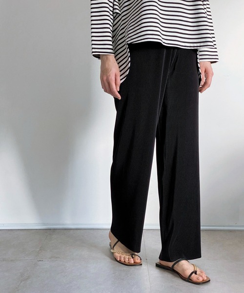 ottilie（オティーリエ）の「プリーツパンツ（その他パンツ・レディース・チャコールグレー/ブラック/ベージュ/サックスブルー/ピンク・FREE）」の8枚目の写真