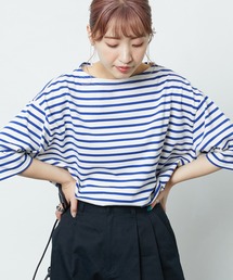 FREAK'S STORE | ビッグシルエットバスクボーダーTシャツ 5分袖(Tシャツ/カットソー)