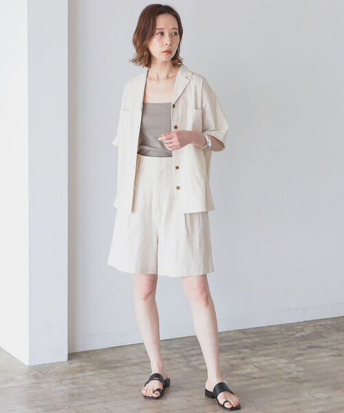 B:MING by BEAMS(ビーミングバイビームス)の「B:MING by BEAMS / 麻混 ショートパンツ 22SS(その他パンツ・レディース・オリーブ/アイボリー・MEDIUM/SMALL)」の11枚目の写真