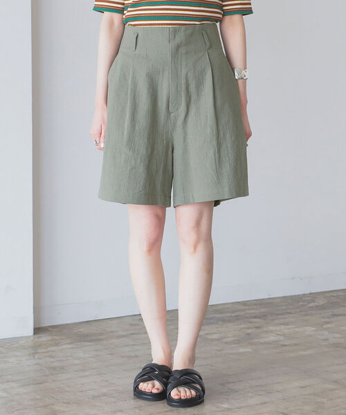 B:MING by BEAMS(ビーミングバイビームス)の「B:MING by BEAMS / 麻混 ショートパンツ 22SS(その他パンツ・レディース・オリーブ/アイボリー・MEDIUM/SMALL)」の13枚目の写真