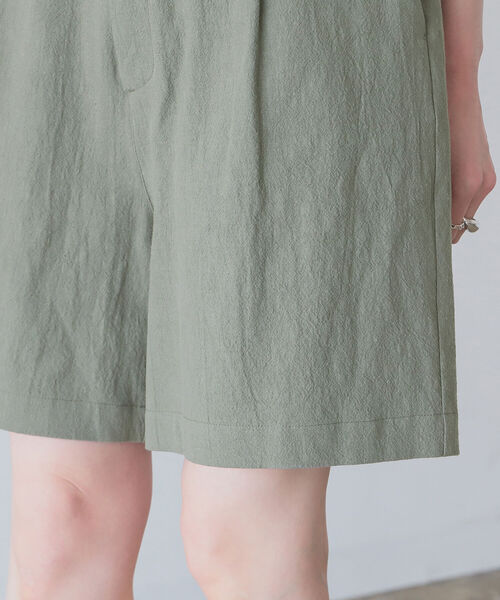 B:MING by BEAMS(ビーミングバイビームス)の「B:MING by BEAMS / 麻混 ショートパンツ 22SS(その他パンツ・レディース・オリーブ/アイボリー・MEDIUM/SMALL)」の7枚目の写真