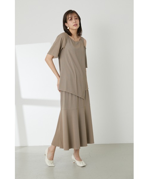 LILIDIA（リリディア）の「ランダムリブアシメTOP（Tシャツ/カットソー・レディース・ライトブラウン/ブラック/ピンク・SMALL/MEDIUM）」の13枚目の写真