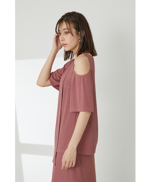 LILIDIA（リリディア）の「ランダムリブアシメTOP（Tシャツ/カットソー・レディース・ライトブラウン/ブラック/ピンク・SMALL/MEDIUM）」の18枚目の写真