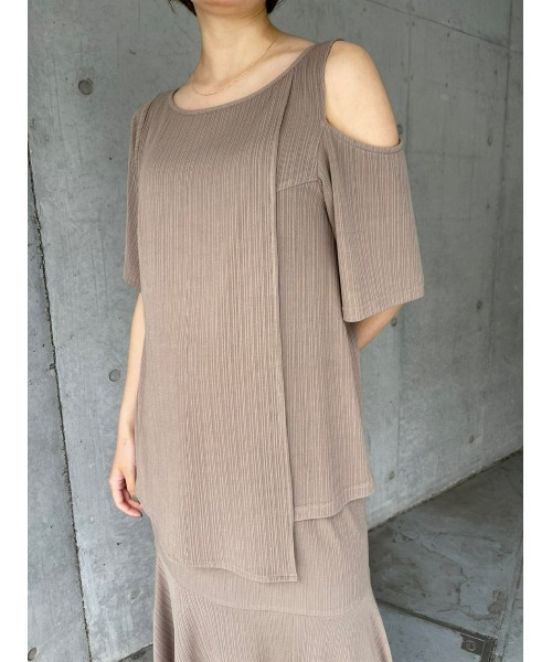 LILIDIA（リリディア）の「ランダムリブアシメTOP（Tシャツ/カットソー・レディース・ライトブラウン/ブラック/ピンク・SMALL/MEDIUM）」の21枚目の写真