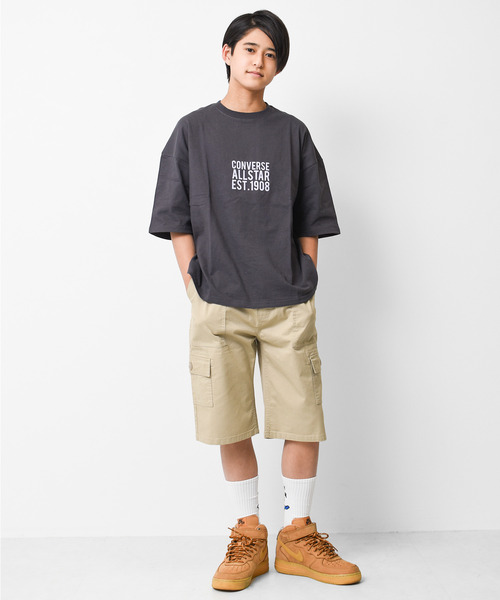 RAT EFFECT(ラットエフェクト)の「ベイカーカーゴハーフパンツ(カーゴパンツ・キッズ・チャコールグレー/ブラック/カーキ/ブラック系その他/グレー系その他/ライトベージュ・120/130/140/150/160)」の14枚目の写真