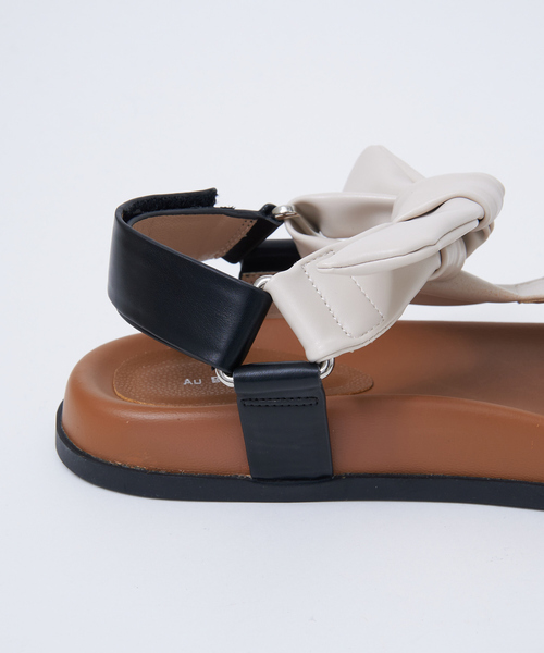 Au BANNISTER(オゥバニスター)の「【WEB限定】軽量/厚底 リボン スポーツ サンダル(サンダル・レディース・ホワイト/ブラック/ピンクベージュ/その他・S/M/L)」の10枚目の写真