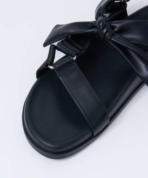 Au BANNISTER(オゥバニスター)の「【WEB限定】軽量/厚底 リボン スポーツ サンダル(サンダル・レディース・ホワイト/ブラック/ピンクベージュ/その他・S/M/L)」の13枚目の写真