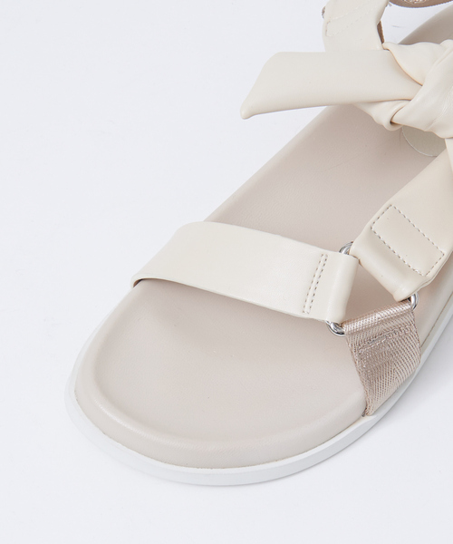 Au BANNISTER(オゥバニスター)の「【WEB限定】軽量/厚底 リボン スポーツ サンダル(サンダル・レディース・ホワイト/ブラック/ピンクベージュ/その他・S/M/L)」の15枚目の写真