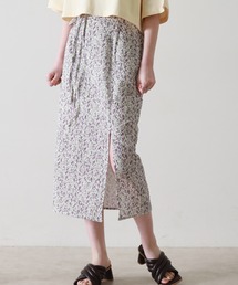 【サイズ展開あり】花柄タイトスリットスカート