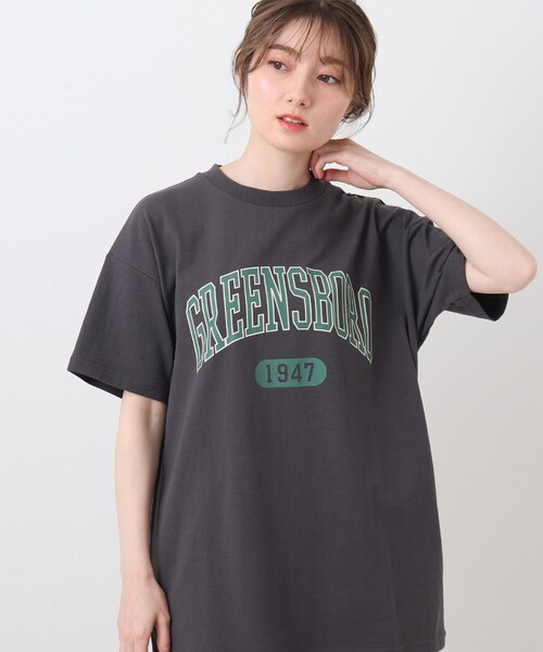 DRESKIP（ドレスキップ）の「◆【wrangler(ラングラー)別注】 カレッジTシャツ（Tシャツ/カットソー・レディース・チャコールグレー/オフホワイト/ダークオレンジ・00）」の3枚目の写真