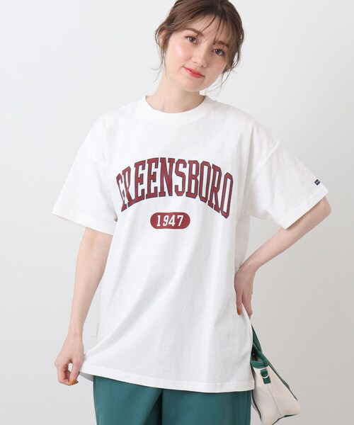 DRESKIP（ドレスキップ）の「◆【wrangler(ラングラー)別注】 カレッジTシャツ（Tシャツ/カットソー・レディース・チャコールグレー/オフホワイト/ダークオレンジ・00）」の4枚目の写真