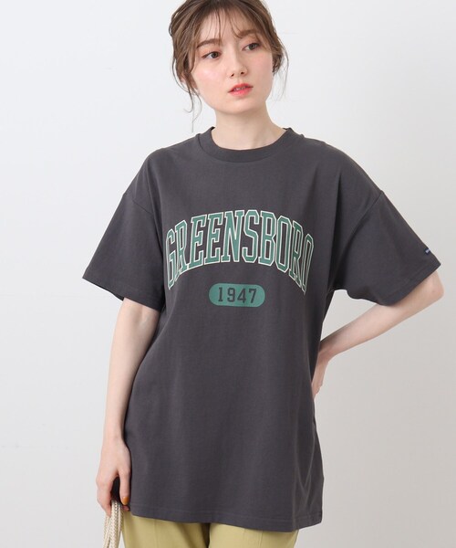 DRESKIP（ドレスキップ）の「◆【wrangler(ラングラー)別注】 カレッジTシャツ（Tシャツ/カットソー・レディース・チャコールグレー/オフホワイト/ダークオレンジ・00）」の13枚目の写真