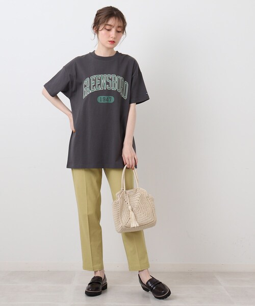 DRESKIP（ドレスキップ）の「◆【wrangler(ラングラー)別注】 カレッジTシャツ（Tシャツ/カットソー・レディース・チャコールグレー/オフホワイト/ダークオレンジ・00）」の15枚目の写真