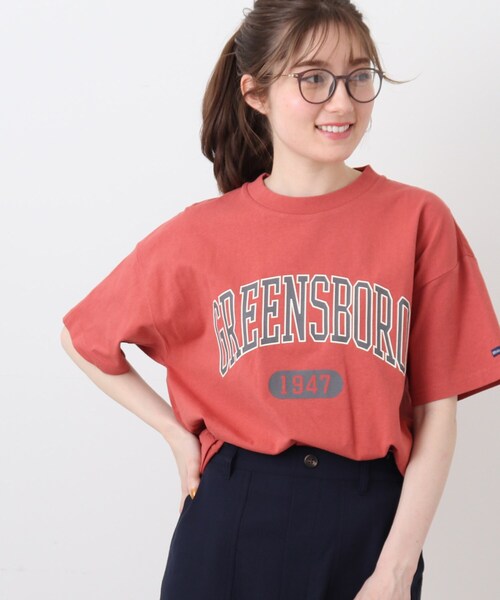 DRESKIP（ドレスキップ）の「◆【wrangler(ラングラー)別注】 カレッジTシャツ（Tシャツ/カットソー・レディース・チャコールグレー/オフホワイト/ダークオレンジ・00）」の19枚目の写真