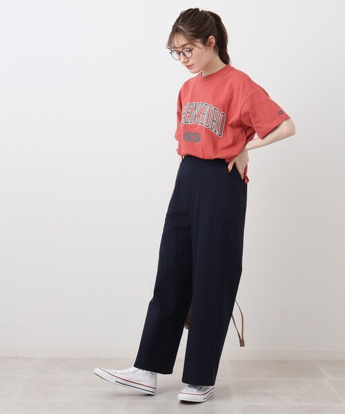 DRESKIP（ドレスキップ）の「◆【wrangler(ラングラー)別注】 カレッジTシャツ（Tシャツ/カットソー・レディース・チャコールグレー/オフホワイト/ダークオレンジ・00）」の22枚目の写真