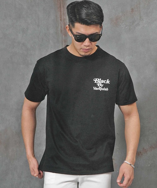 BLACK by VANQUISH(ブラックバイバンキッシュ)の「バック ロゴプリント 半袖 Tシャツ ブラック(Tシャツ/カットソー・メンズ・ブラック・M/L/XL)」の3枚目の写真