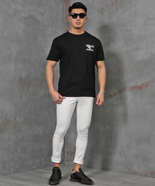 BLACK by VANQUISH(ブラックバイバンキッシュ)の「バック ロゴプリント 半袖 Tシャツ ブラック(Tシャツ/カットソー・メンズ・ブラック・M/L/XL)」の6枚目の写真
