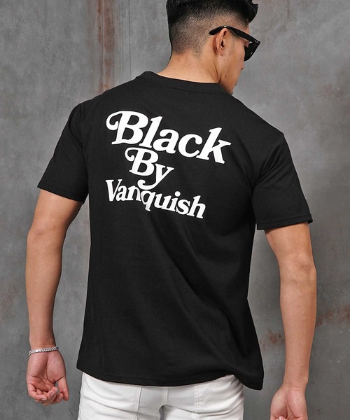 BLACK by VANQUISH(ブラックバイバンキッシュ)の「バック ロゴプリント 半袖 Tシャツ ブラック(Tシャツ/カットソー・メンズ・ブラック・M/L/XL)」の7枚目の写真